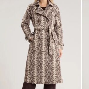 Rebecca Minkoff Beige and Brown Trench Coat